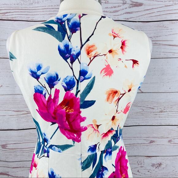 Land's End floral sheath dress knit with pockets - Picture 9 of 14